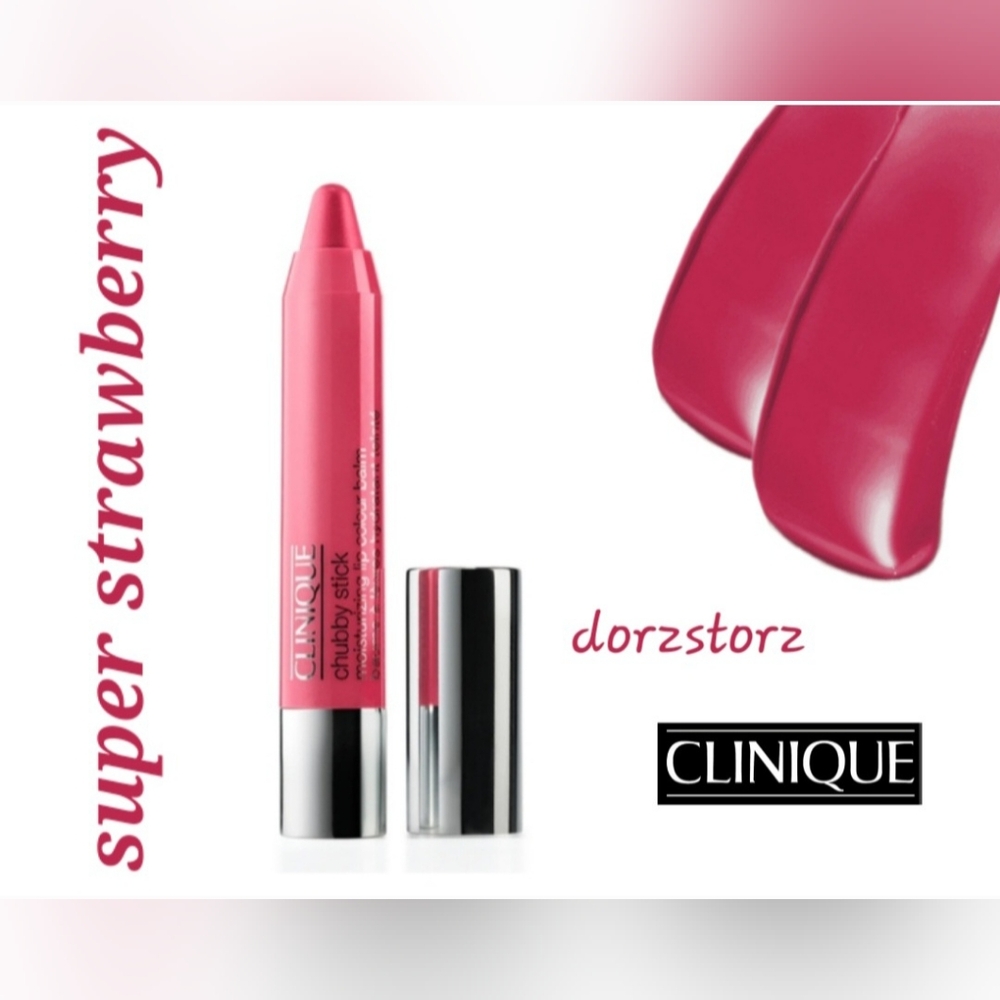 CLINIQUE Chubby Stick Lip Color Balm *07 SUPER STRAWBERRY*/0.10 oz/New in box